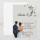 結婚式の招待状 セーブザデート (正面/裏面)