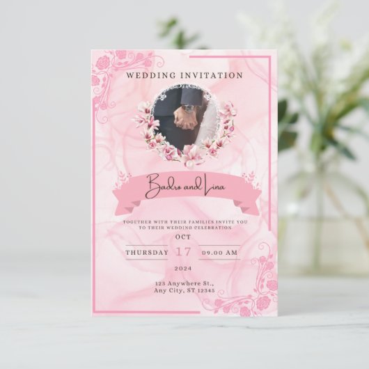 結婚式の招待状 セーブザデート (スタンド正面)