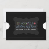 結婚式の招待状（チケットタイプ）5x7インチ 招待状 (裏面)