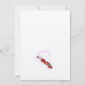 結婚式の招待状 : ピアノ ヴァイオリンとバラ 招待状 (裏面)