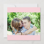 結婚式の招待状 ピンクと白のストライプ 写真入り 招待状 (裏面)