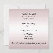 結婚式の招待状 ピンクのバラ エレガント 招待状 (裏面)