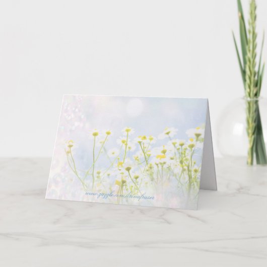 結婚式の招待状、フラワーガール、ピンクのゲルベラカード 招待状 (裏面)