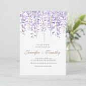 結婚式の招待状 ボタニカル 紫藤 招待状 (スタンド正面)
