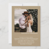 結婚式の招待状 ミニマル モカタン フォトウェディング 招待状 (正面)