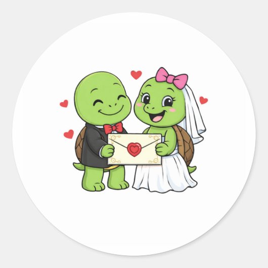 結婚式の招待状 ラウンドシール (正面)