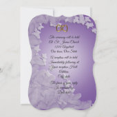 結婚式の招待状 ラベンダー色にアイビー カスタムカラー 招待状 (裏面)