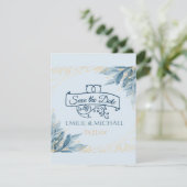 結婚式の招待状 保存日付 カード (スタンド正面)