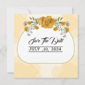 結婚式の招待状 保存日付 カード デザイン 花 (裏面)