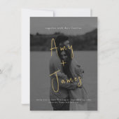 結婚式の招待状（写真とQRコード付き） 招待状 (正面)