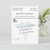 結婚式の招待状 処方箋パッド 招待状 (スタンド正面)