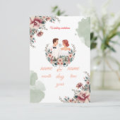 結婚式の招待状 出欠カード (スタンド正面)