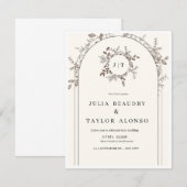 結婚式の招待状 出欠カード (正面/裏面)