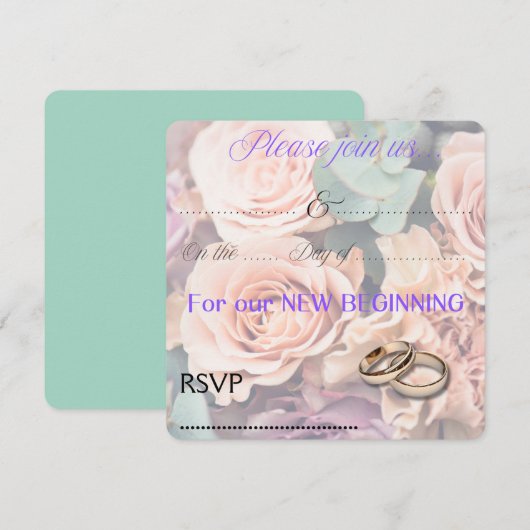 結婚式の招待状 招待状 (正面/裏面)