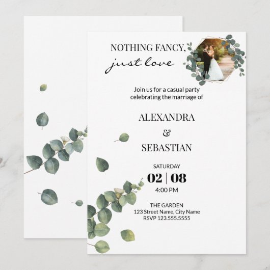 結婚式の招待状 招待状 (正面/裏面)