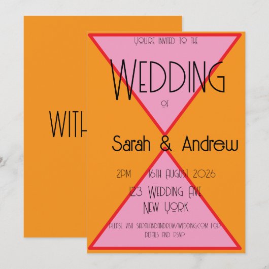 結婚式の招待状 招待状 (正面/裏面)