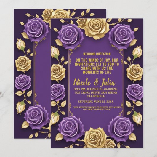 結婚式の招待状 招待状 (正面/裏面)