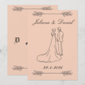 結婚式の招待状 招待状 (正面/裏面)
