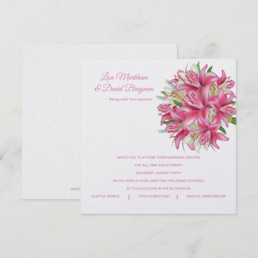 結婚式の招待状 招待状 (正面/裏面)