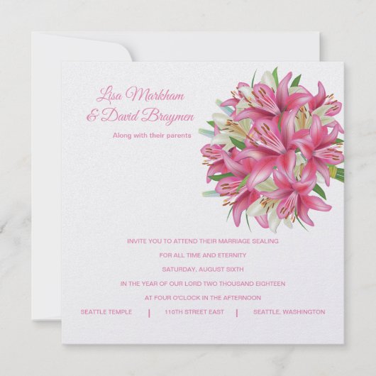 結婚式の招待状 招待状 (正面)