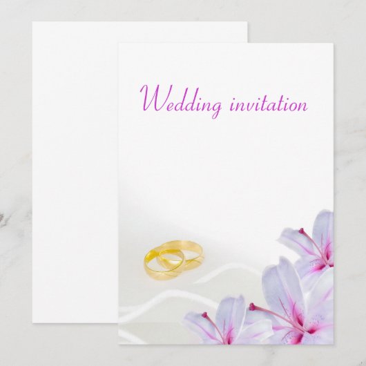 結婚式の招待状 招待状 (正面/裏面)