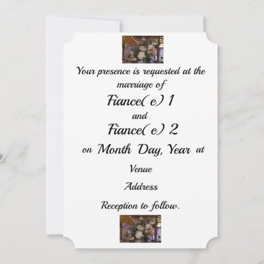 結婚式の招待状 招待状 (裏面)