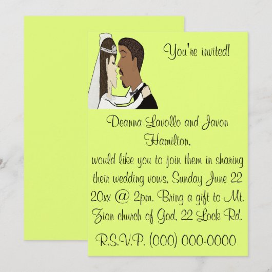 結婚式の招待状 招待状 (正面/裏面)