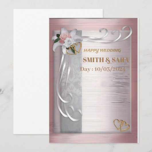 結婚式の招待状 招待状 (正面/裏面)