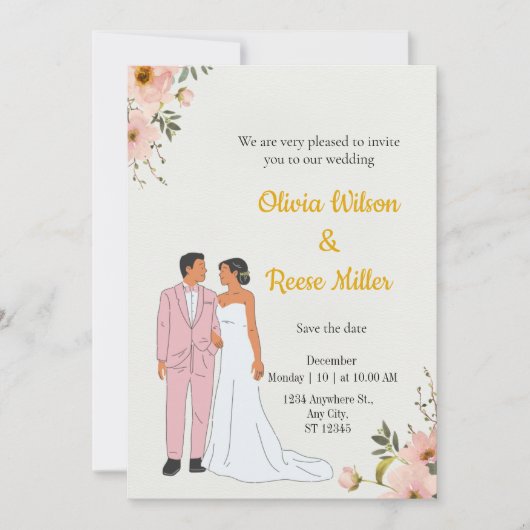 結婚式の招待状 招待状 (正面)