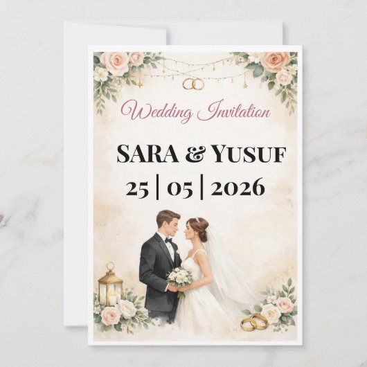 結婚式の招待状 招待状 (正面)