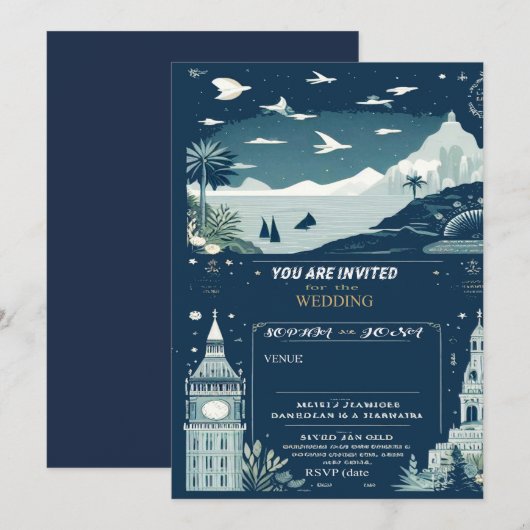 結婚式の招待状 招待状 (正面/裏面)