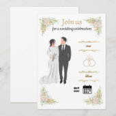 結婚式の招待状 招待状 (正面/裏面)