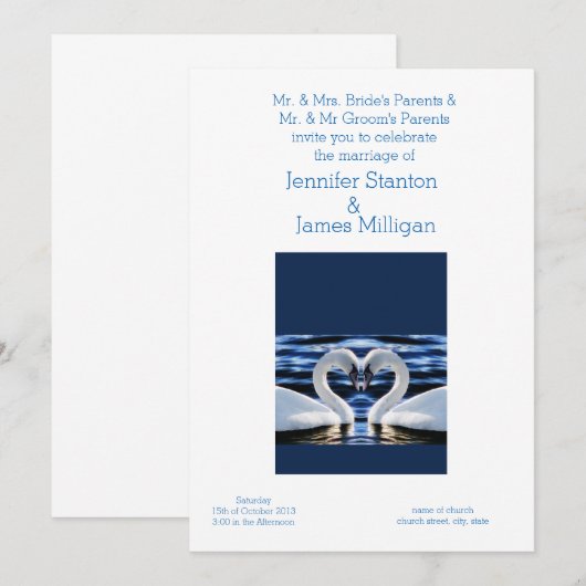 結婚式の招待状 招待状 (正面/裏面)