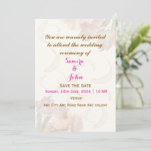 結婚式の招待状 招待状 (スタンド正面)