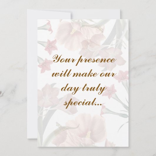 結婚式の招待状 招待状 (裏面)