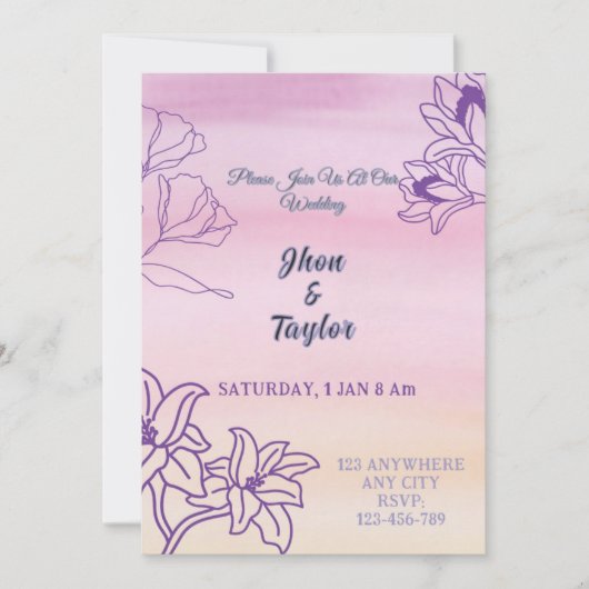 結婚式の招待状 招待状 (正面)