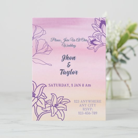 結婚式の招待状 招待状 (スタンド正面)