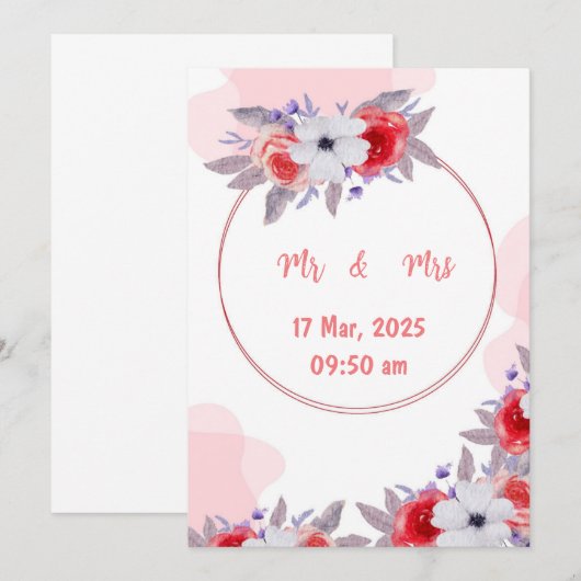 結婚式の招待状 招待状 (正面/裏面)