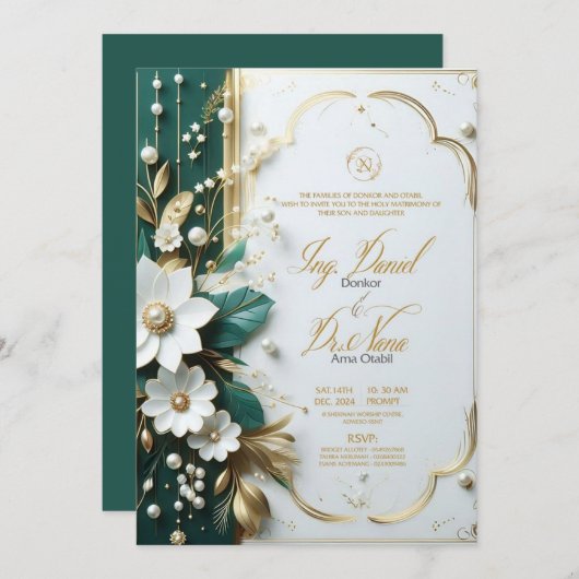 結婚式の招待状 招待状 (正面/裏面)