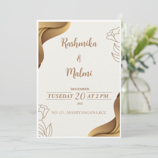 結婚式の招待状 案内状 (スタンド正面)