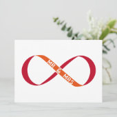 結婚式の招待状、無限のマークとMr. and Mrs. 招待状 (スタンド正面)