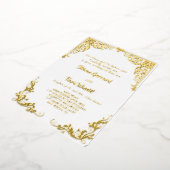結婚式の招待状 箔招待状 (回転した状態)