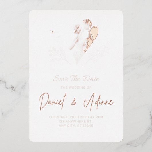 結婚式の招待状 箔招待状 (正面)