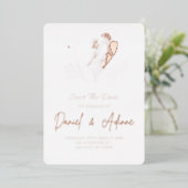 結婚式の招待状 箔招待状 (立ち正面)