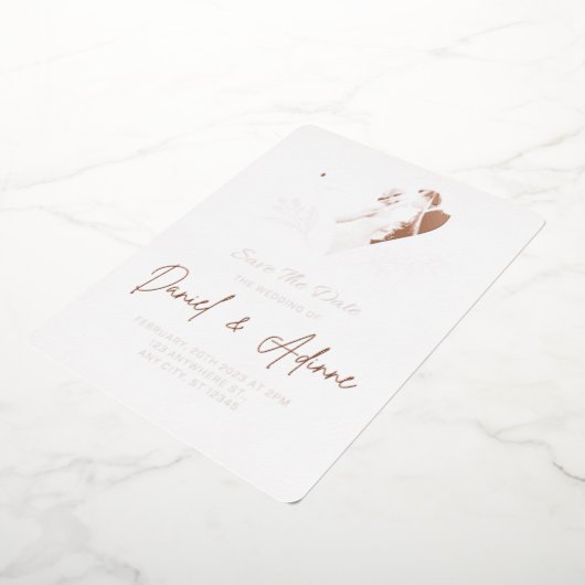 結婚式の招待状 箔招待状 (回転した状態)