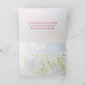 結婚式の招待状 花嫁の少女 ピンクのゲルバ カード (内部)