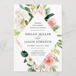 結婚式の招待状, 花, エレガント, クラシック 招待状