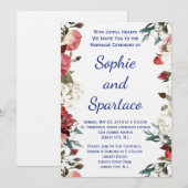 結婚式の招待状 花 招待状 (正面/裏面)