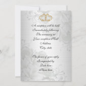 結婚式の招待状 赤いバラとリボン 招待状 (裏面)