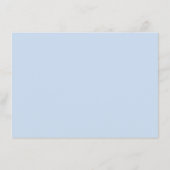 結婚式の招待状 | 青チェックのモノグラム エンクロージャーカード (裏面)